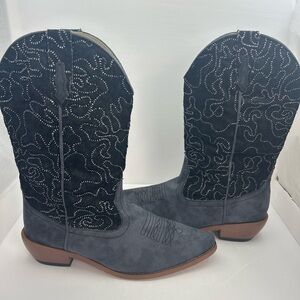 Roper Black and Gray Ankle Boots